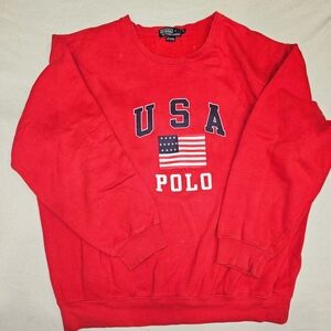 Polo by Ralph Lauren Red USA Flag Men's Sweater